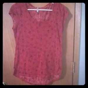 Red shirt with hearts